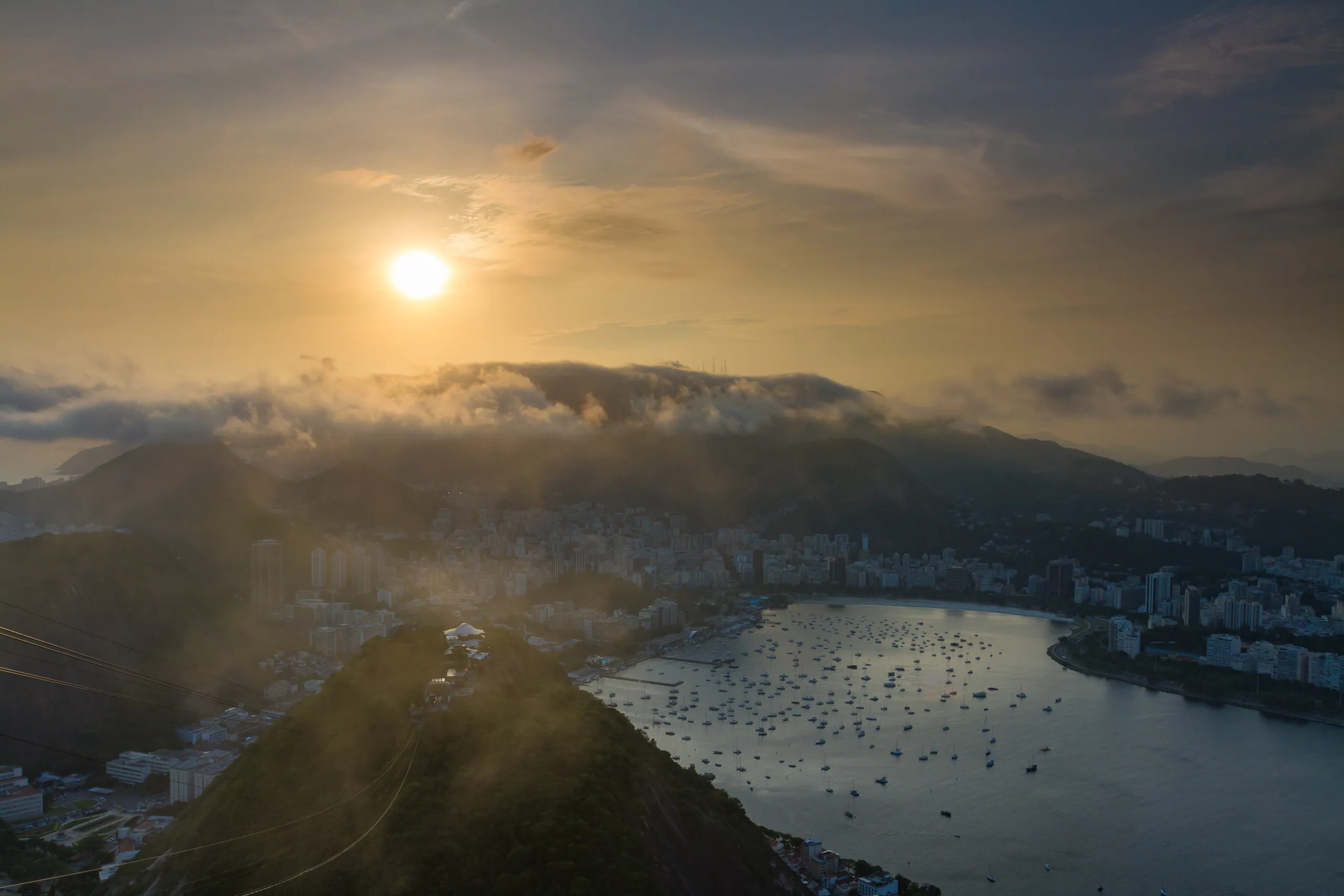 Sunset over Rio from Sugarloaf Mountain