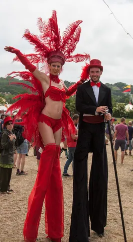 Glam Stilt Walkers, Theatre Field