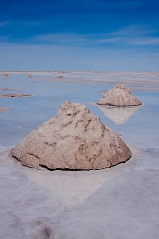 Salt Mounds on the Salar de Uyuni