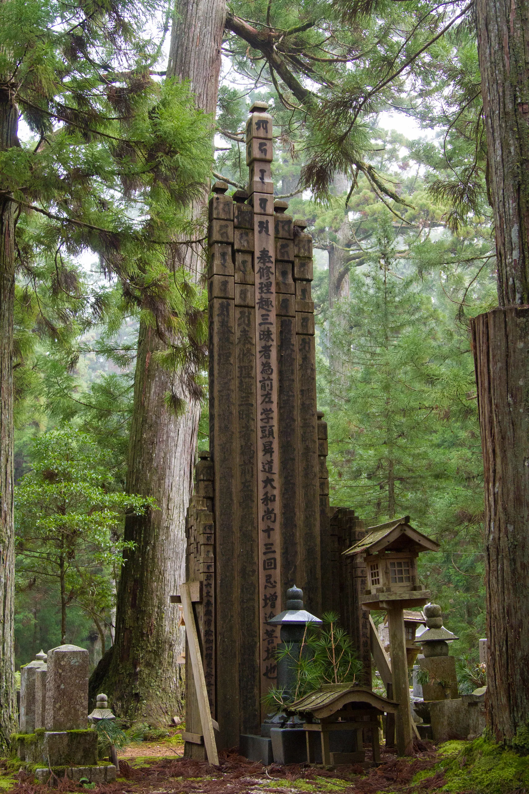 Tall grave markers, Oku-no-in Cemetery, Koya-san