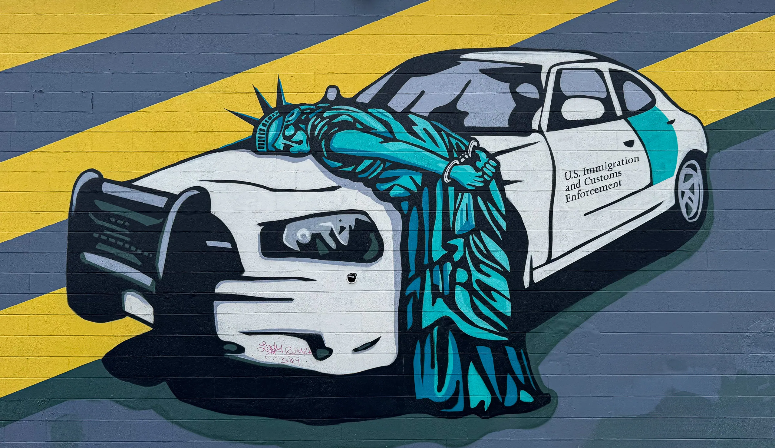 Anti-ICE street art, Las Vegas Arts District