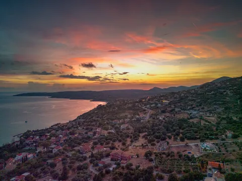 Kefalonia Sunset from the air