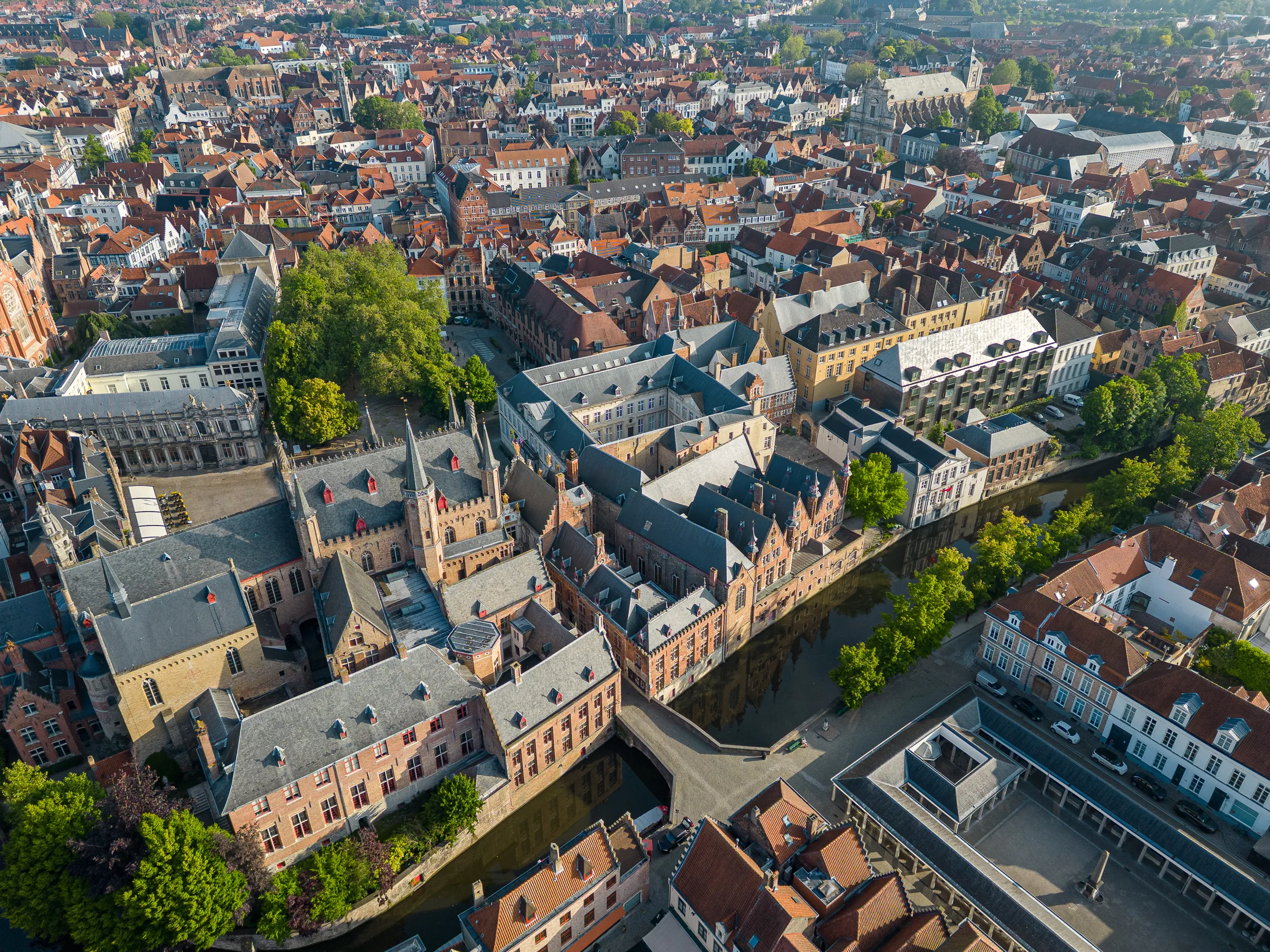 Central Bruges from Above