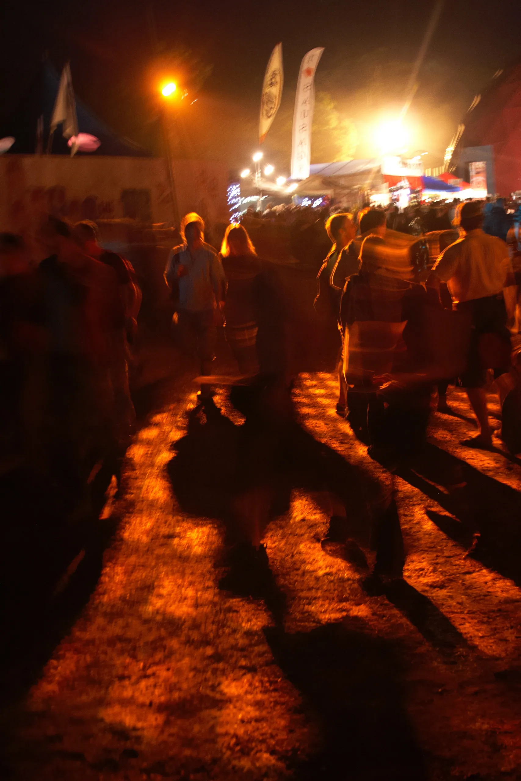 Orange Chill n' Charge tent, Thursday night