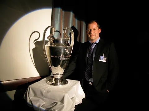 Me and the Champions League trophy.
