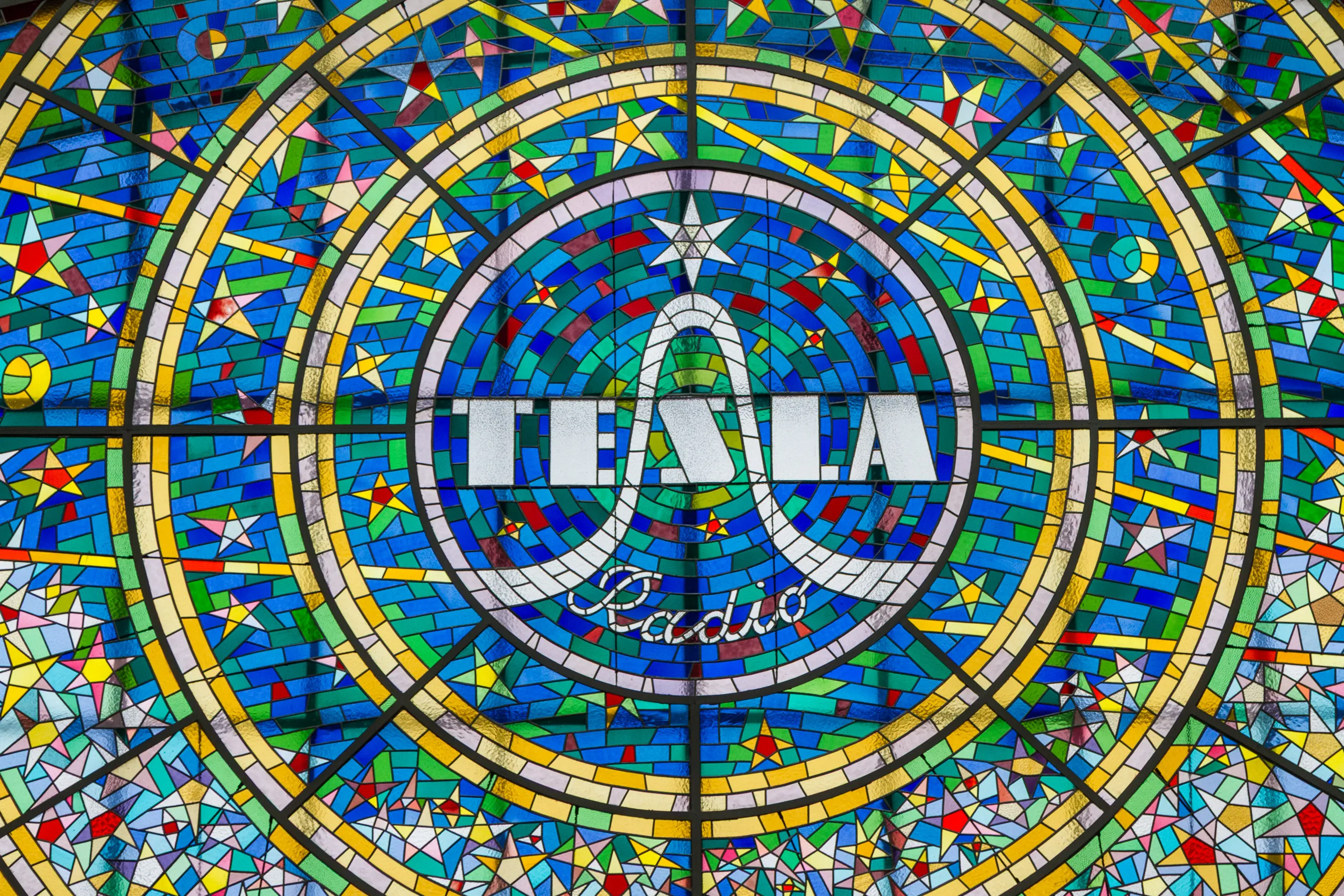 Tesla Radio Stained Glass