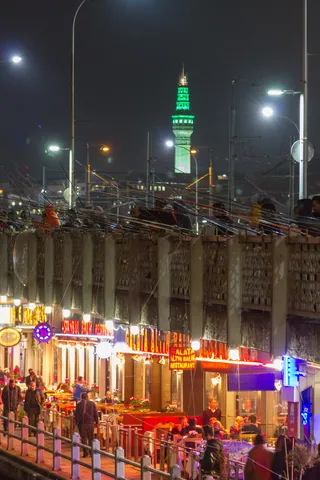 Fishermen and Fish Restaurants of the Galata Bridge