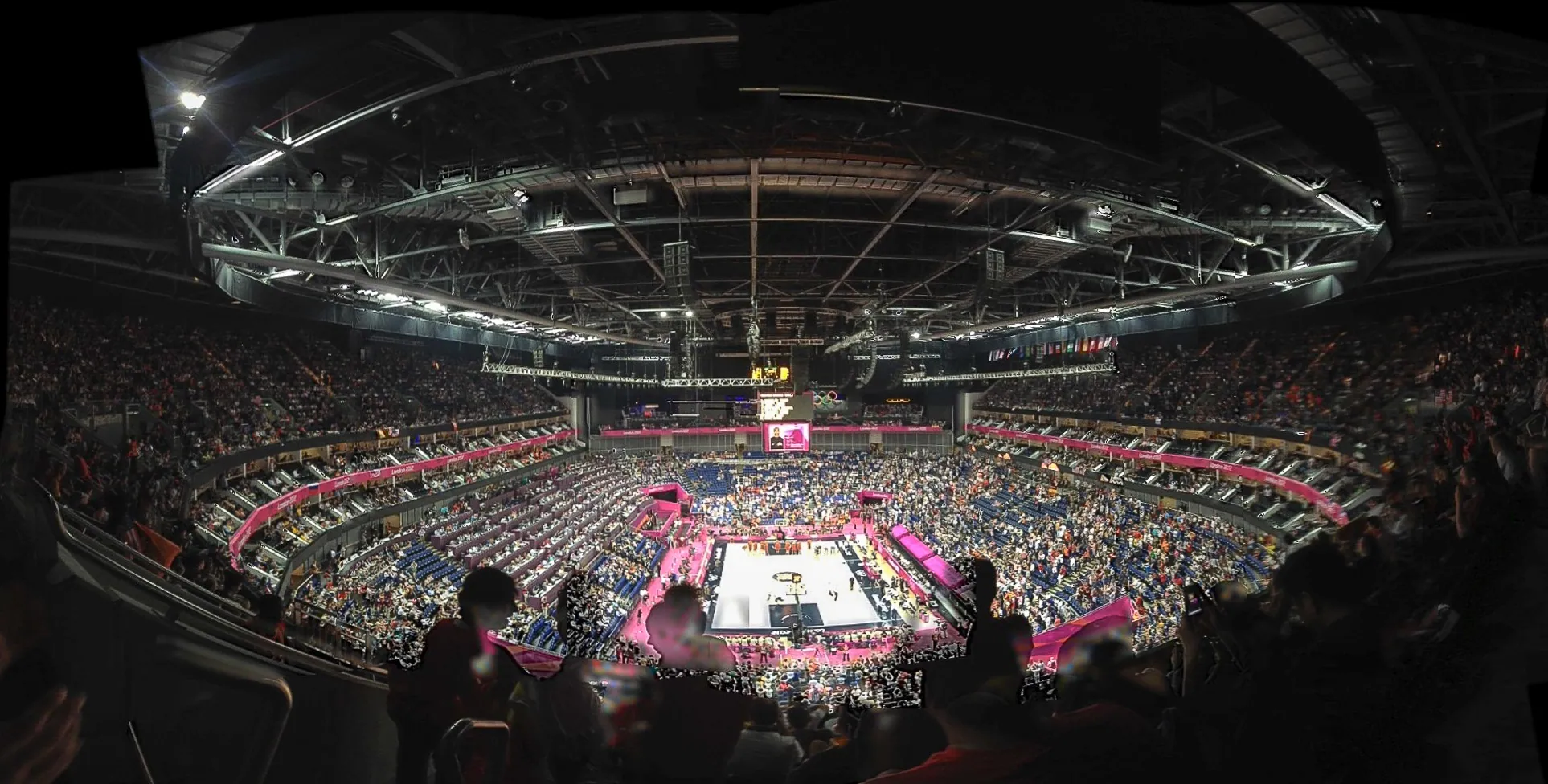 Panorama of the North Greenwich Arena during the USA Spain Olympic Basketball Final, August 12th 2012