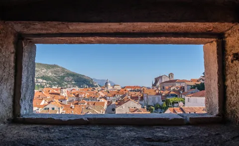 View of Dubrovnik Old Town through the walls