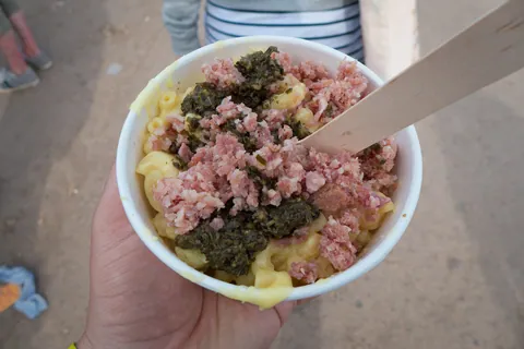 Anna Mae's Pesto & Bacon Macaroni & Cheese (yum)