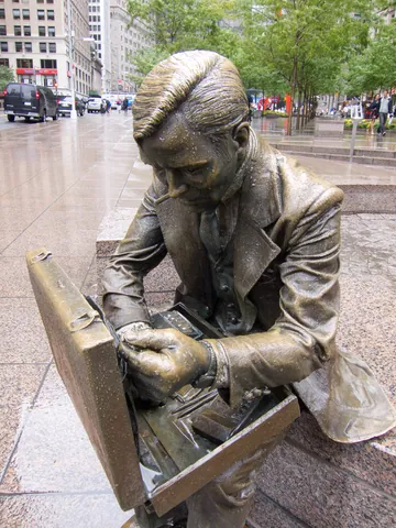 Bronze Office Worker Statue, Financial District
