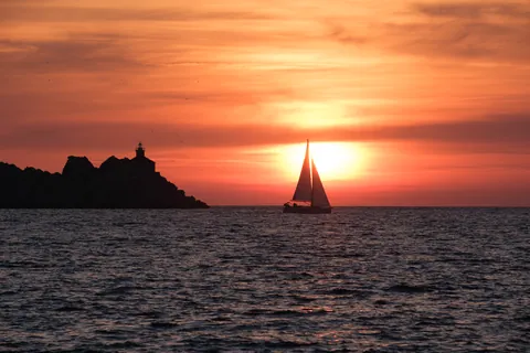 Lapad Sunset with Sailboat