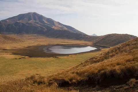 Mount Aso Slopes and Lake