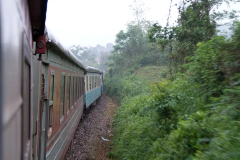 Train into Lao Cai