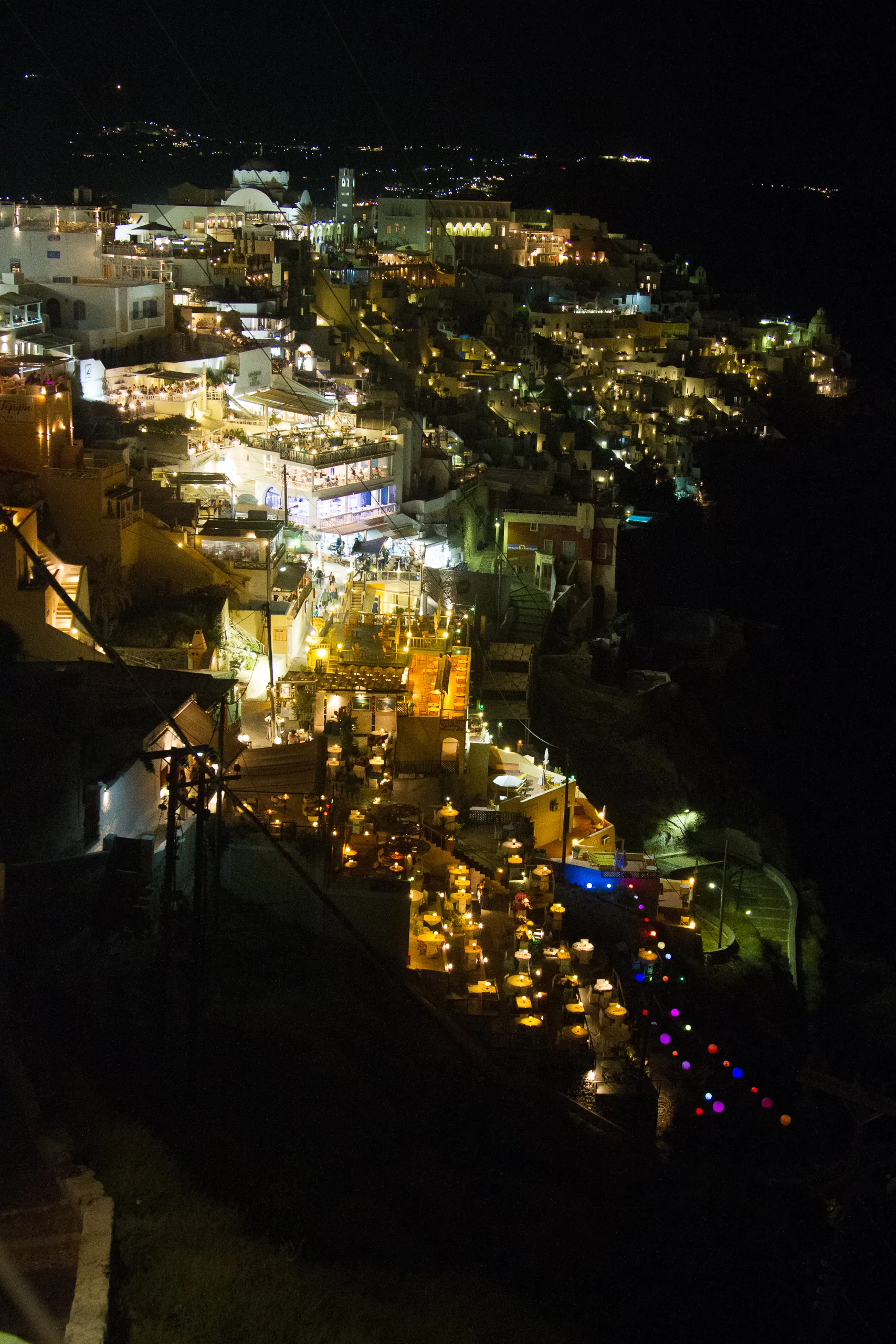 Fira at night, Santorini