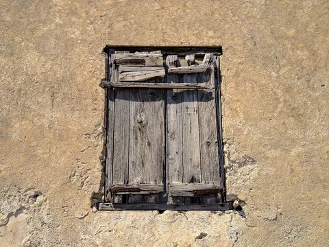 Old Wooden Window, Pyrgos, Santorini