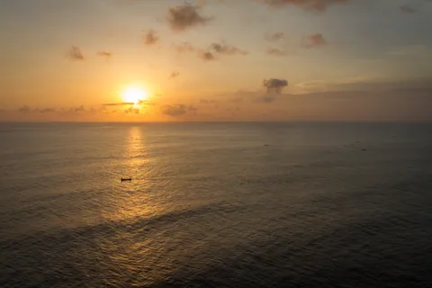 Sunset and Fishing Boat, Uluwatu, Bali