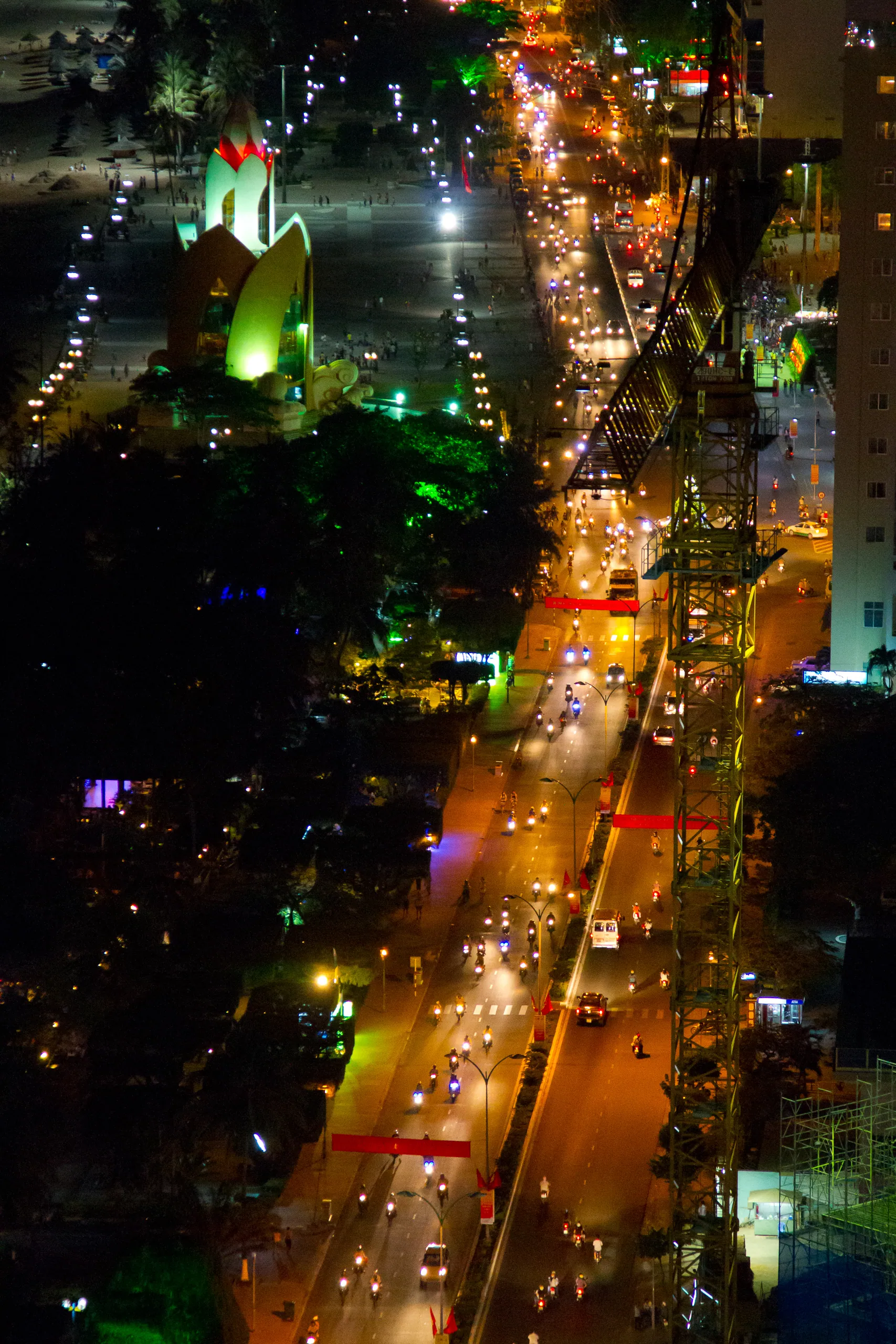 Nha Trang Beach Road from the Sheraton roof bar