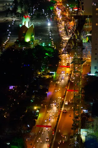 Nha Trang Beach Road from the Sheraton roof bar