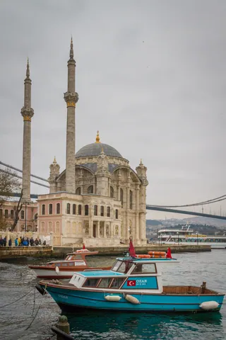 Ortakoy Mosque and Boat
