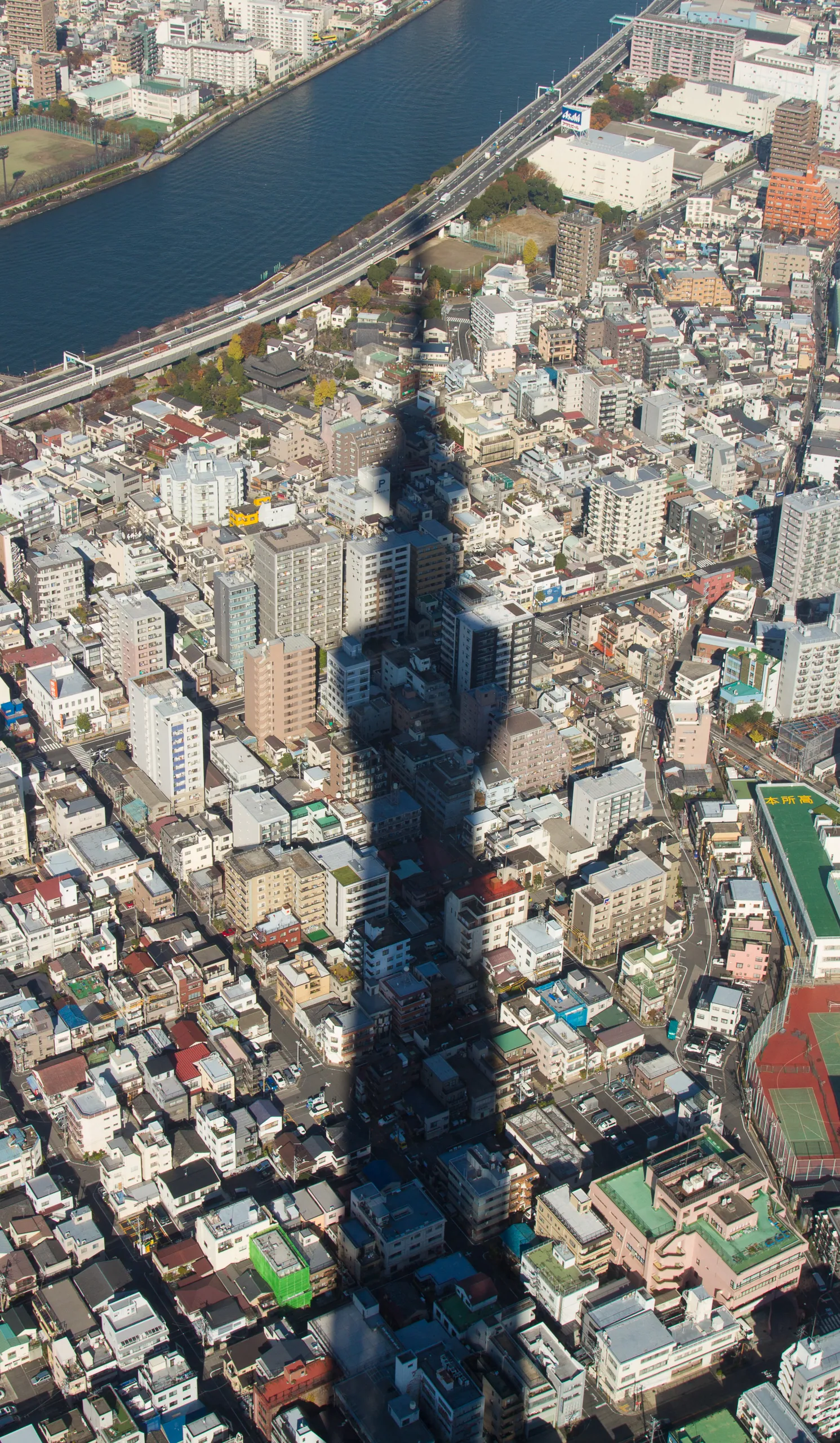 Tokyo Sky Tree casts a long shadow