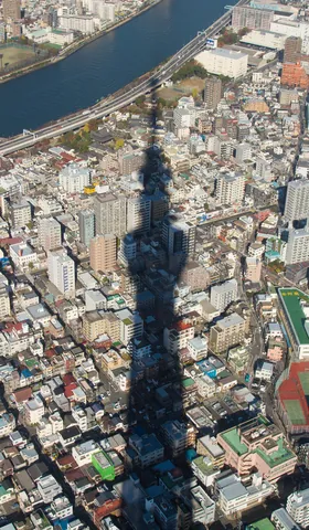 Tokyo Sky Tree casts a long shadow