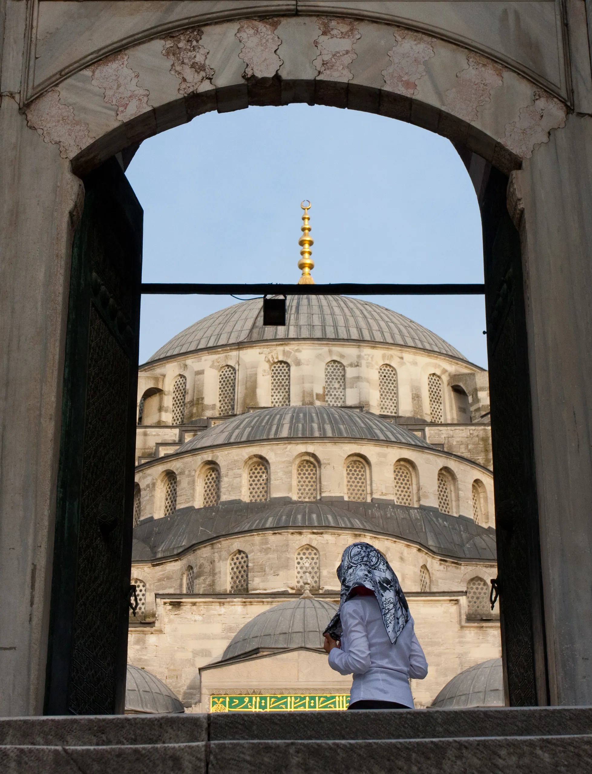 Entering the Courtyard of the Blue Mosque