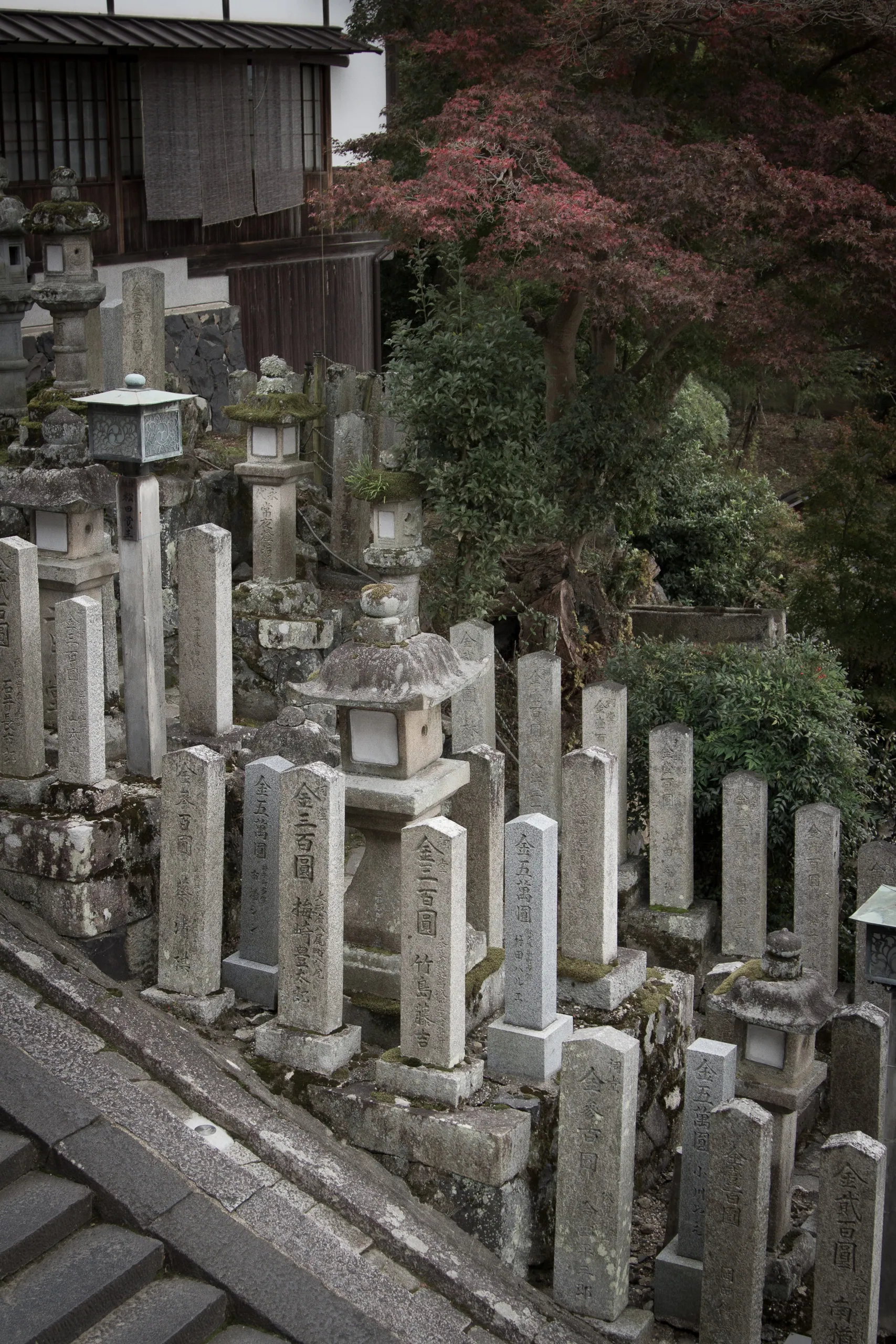 Graves near Nigatsudo Hall, Nara Park
