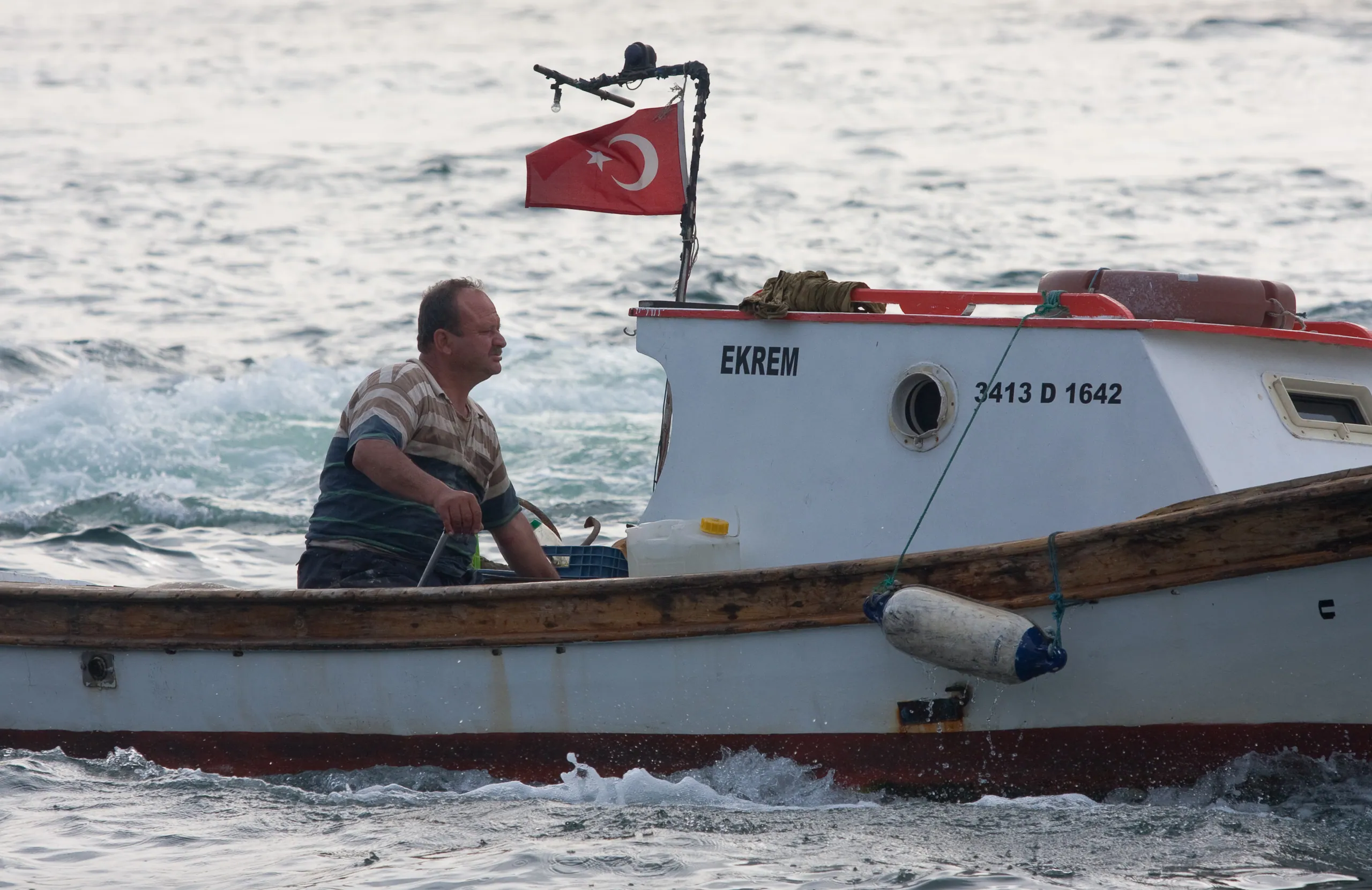 Small fishing boat on the Golden Horn