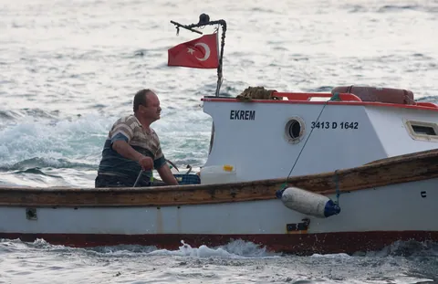 Small fishing boat on the Golden Horn