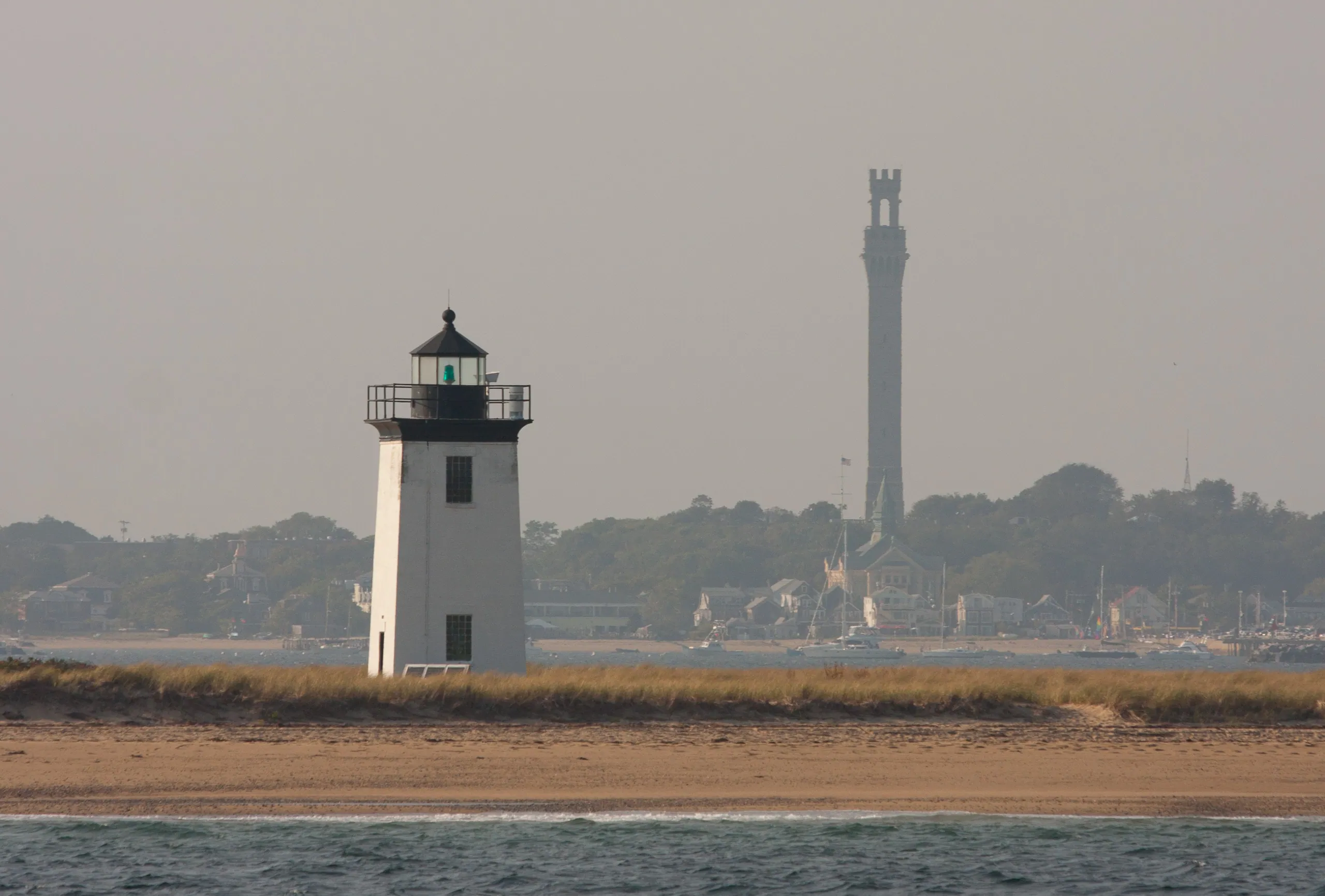 Race Point Lighthouse and Provincetown Pilgrims Monument
