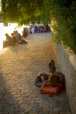 Snoozing on the Ile de la Cité