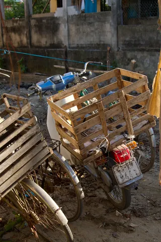 Market bicycles outside Hoi An