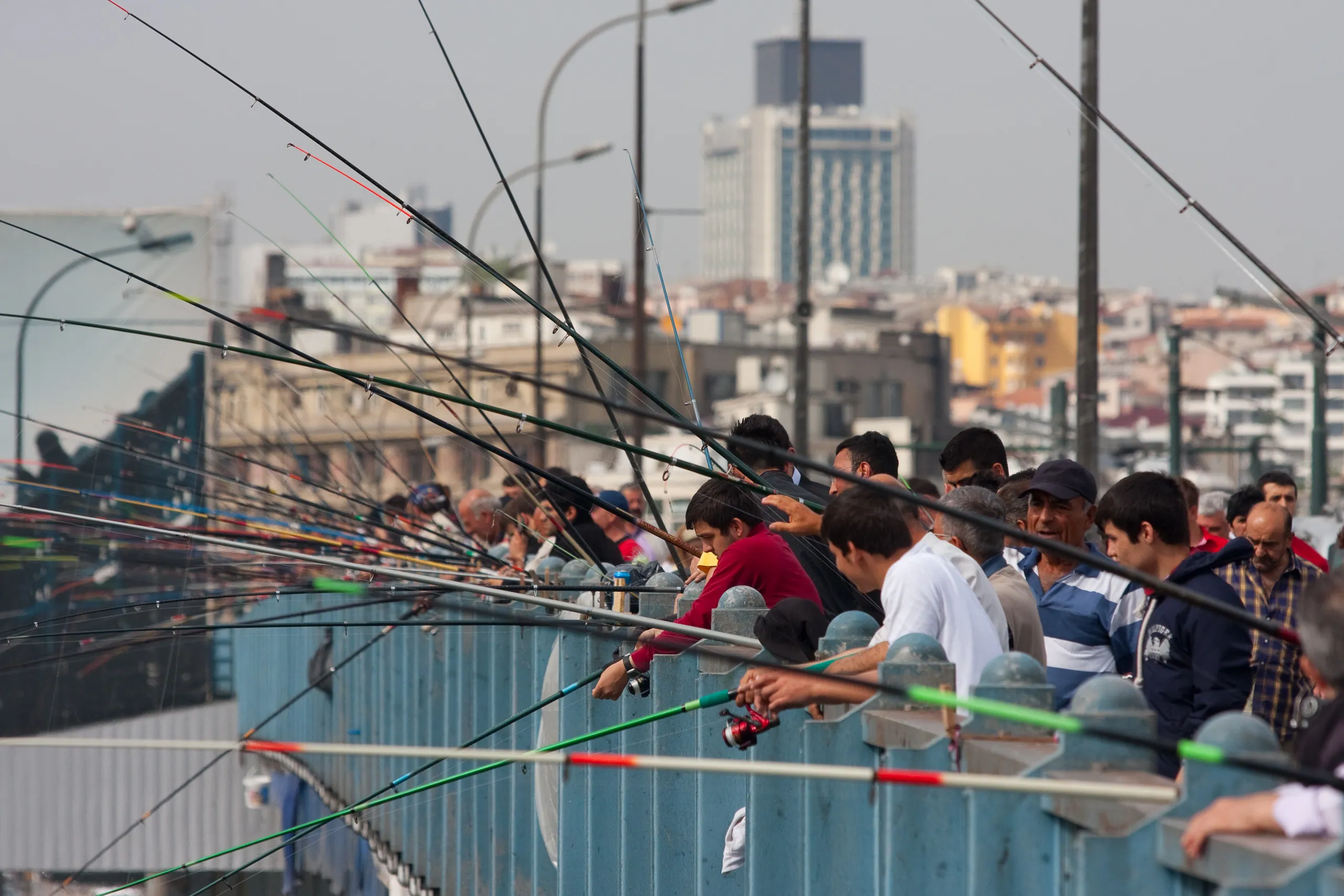 Fishing off the Galata Bridge