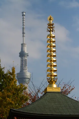 Asakusa Shrine and the Tokyo Sky Tree