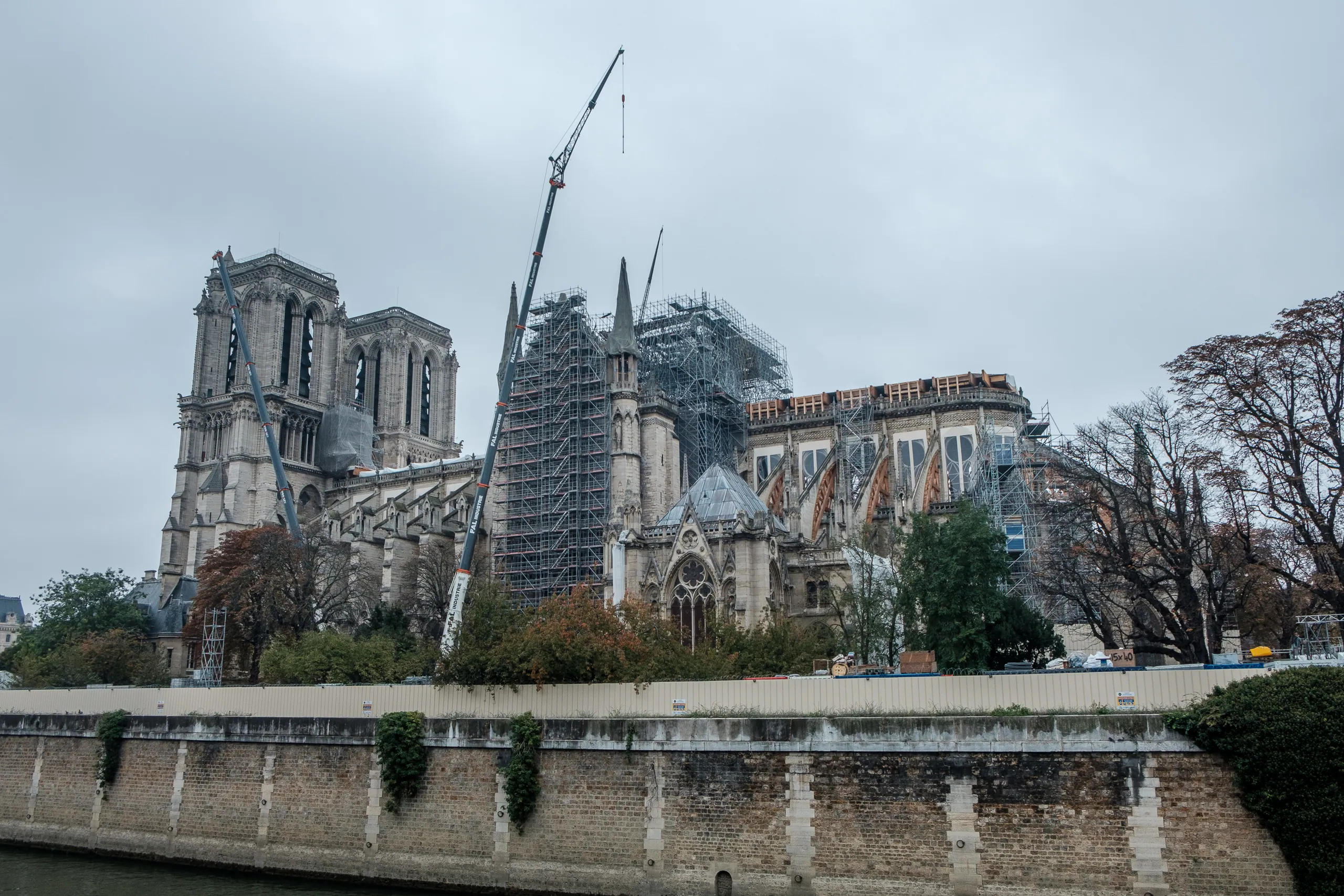 Notre Dame repairs underway